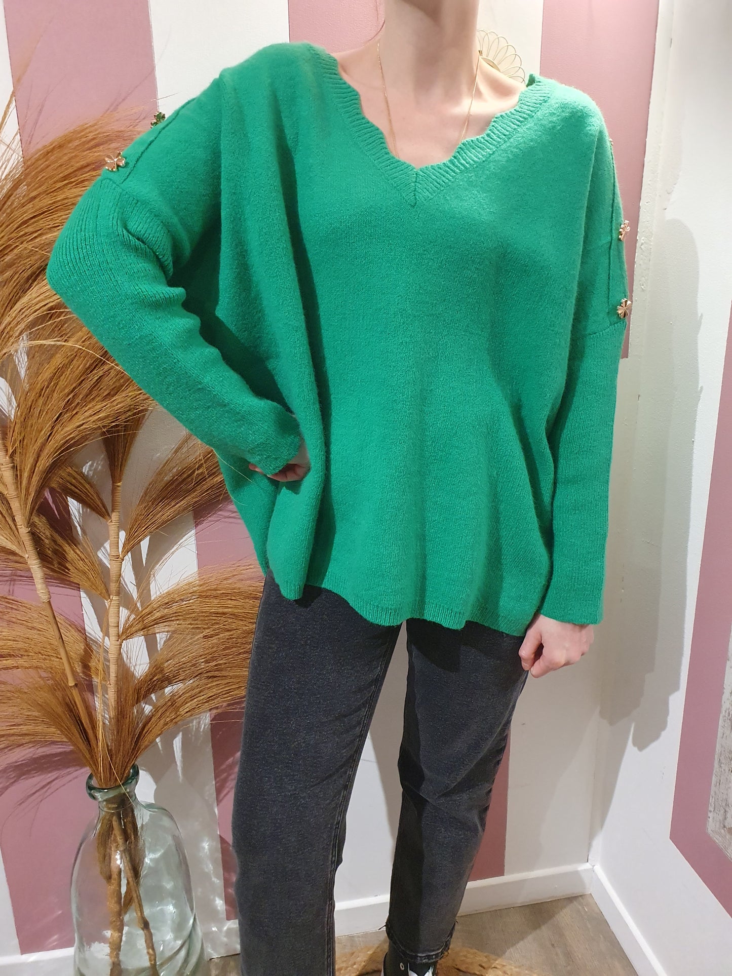 Pull "Camille" vert