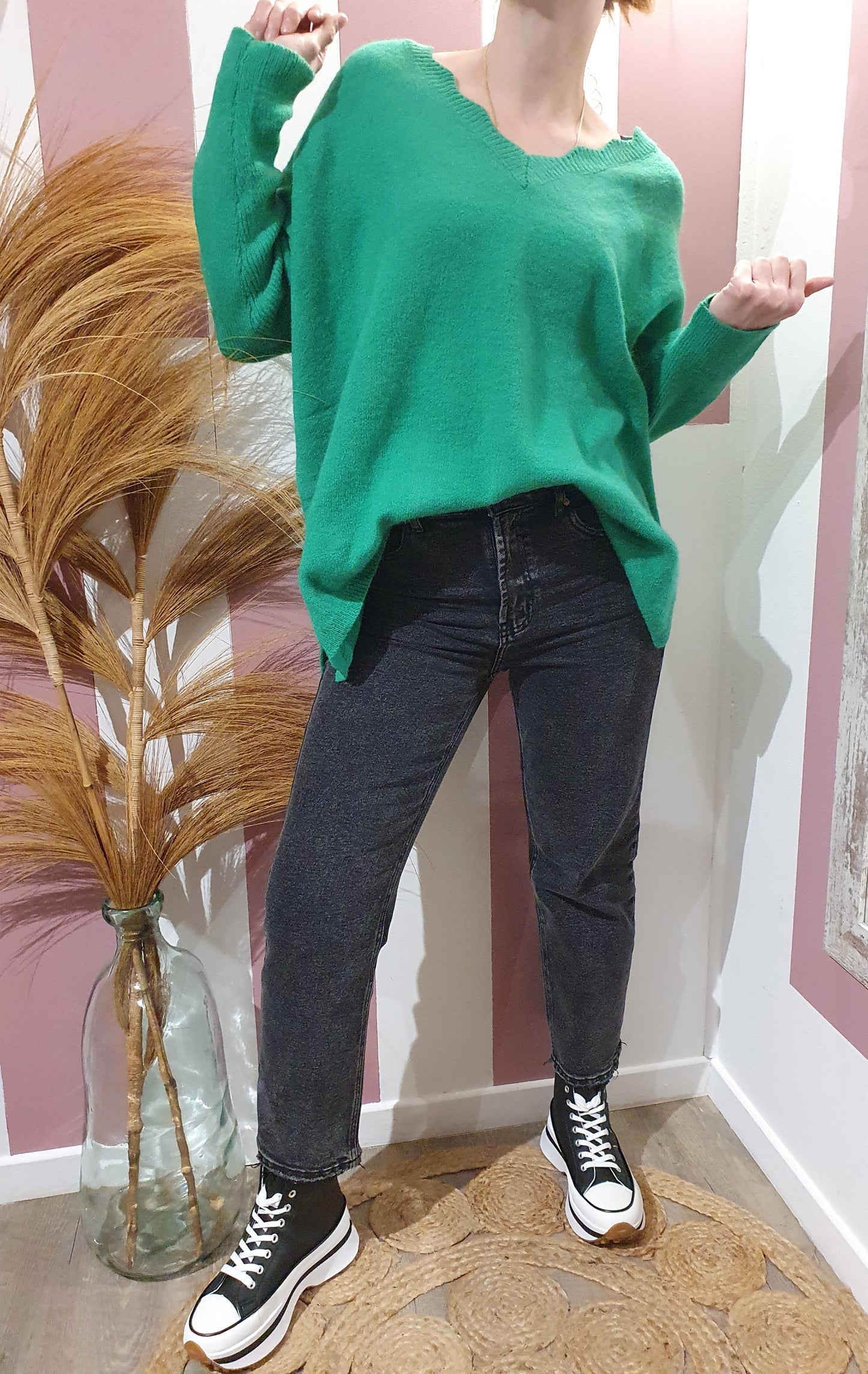 Pull "Camille" vert