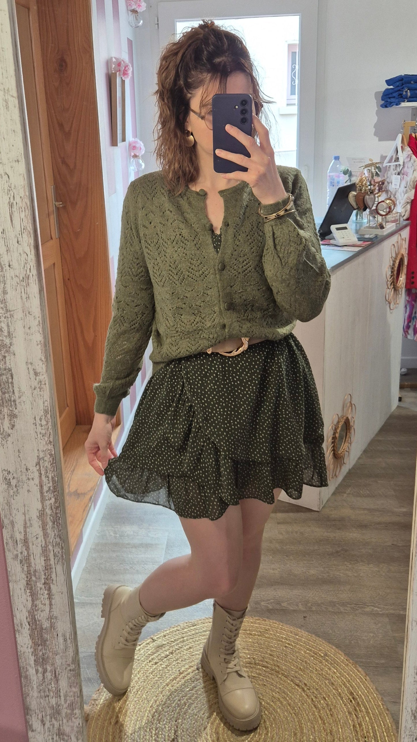 Gilet "Solange" kaki
