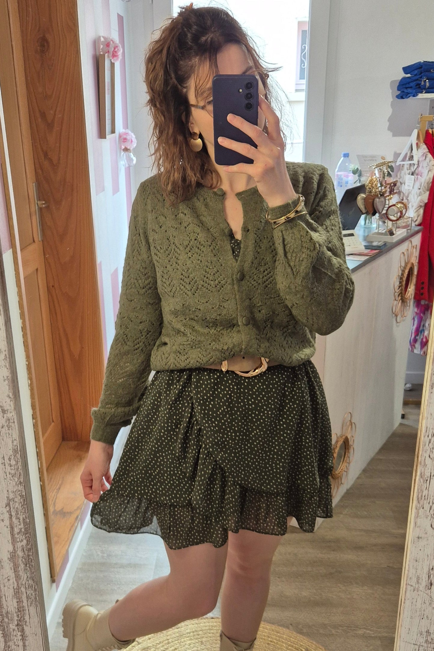 Gilet "Solange" kaki
