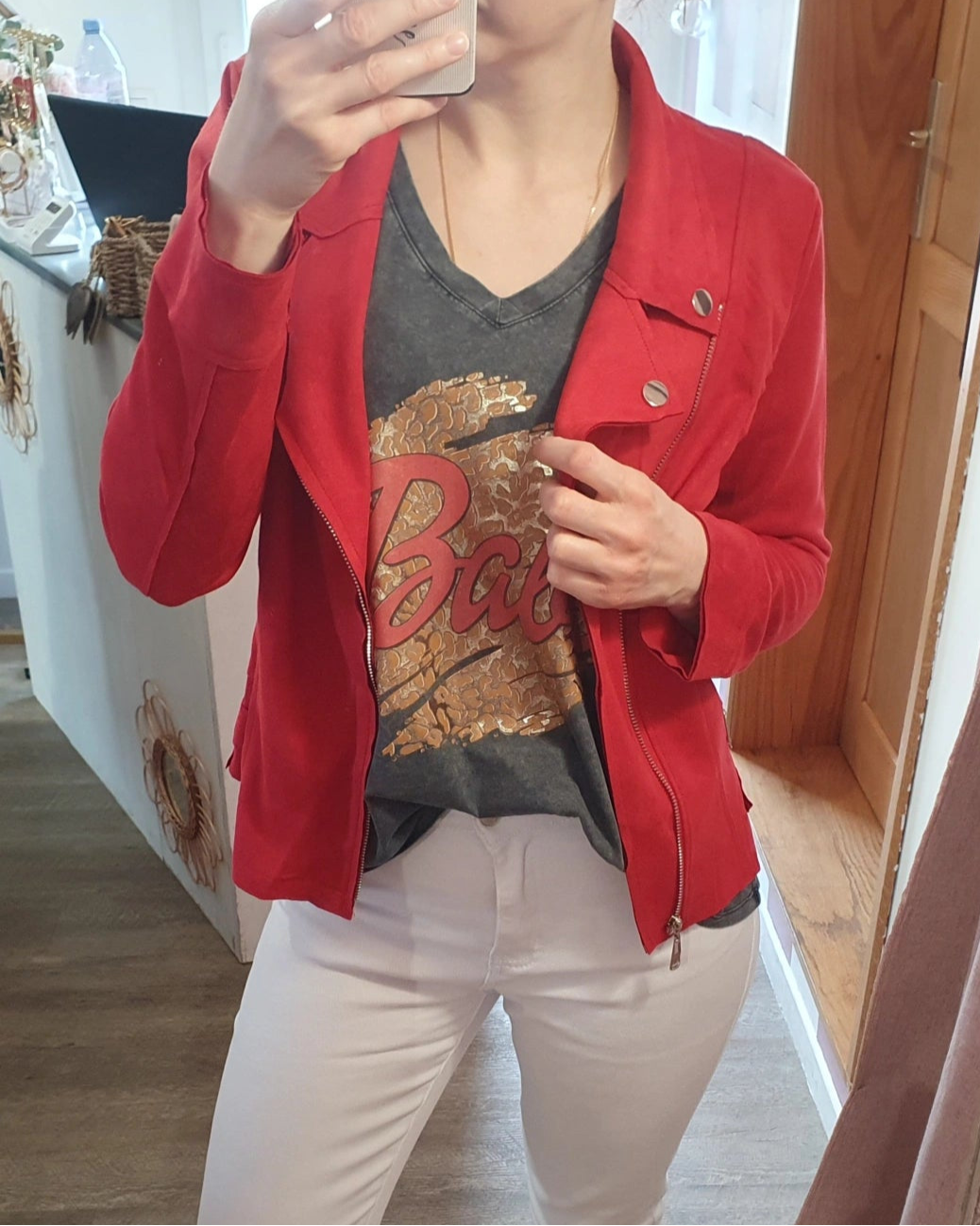Perfecto "Maxime" rouge Belles courbes