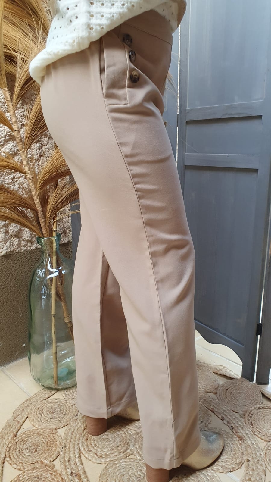 Pantalon "Carlos" crème