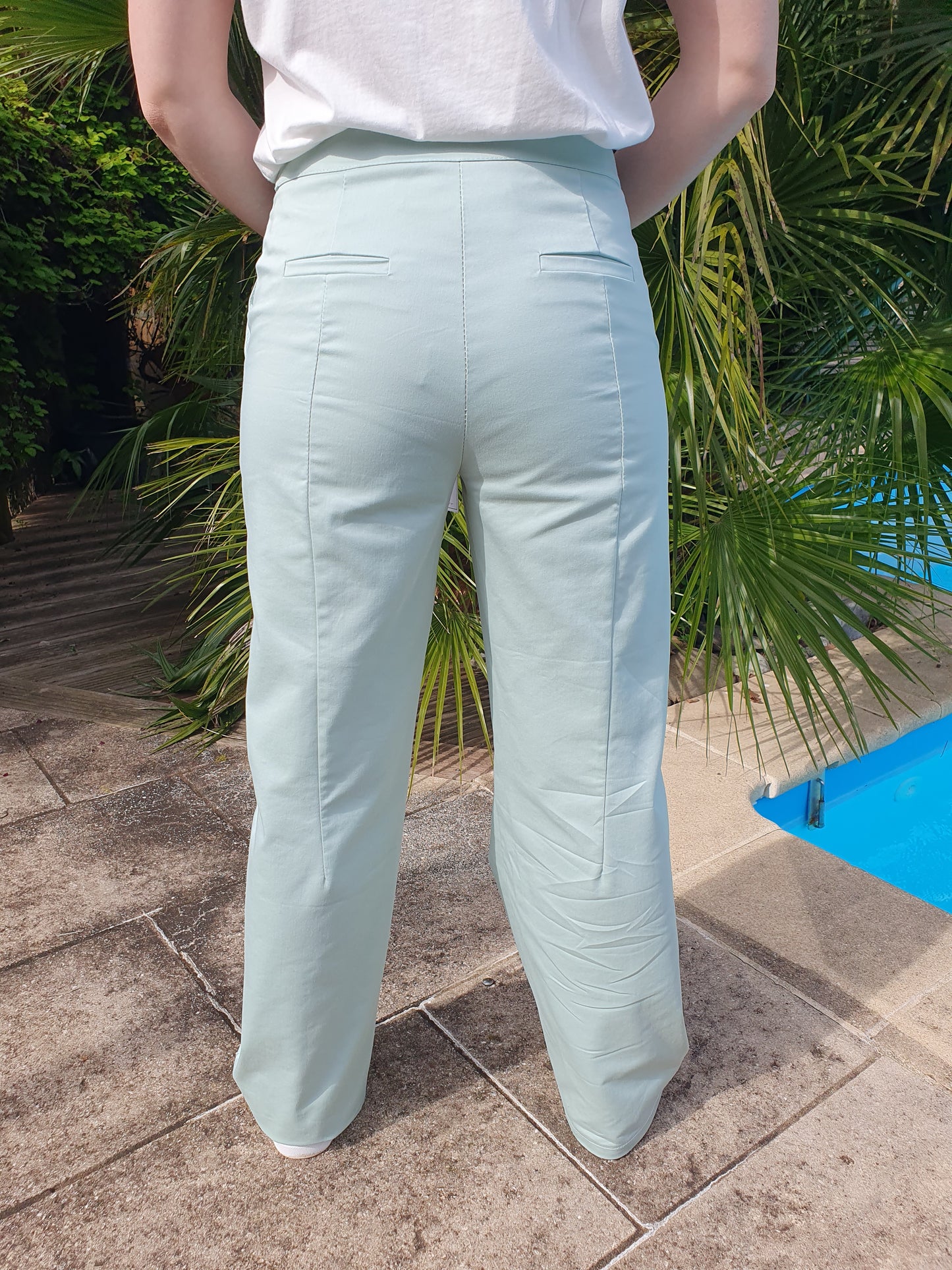 Pantalon Théo vert d'eau