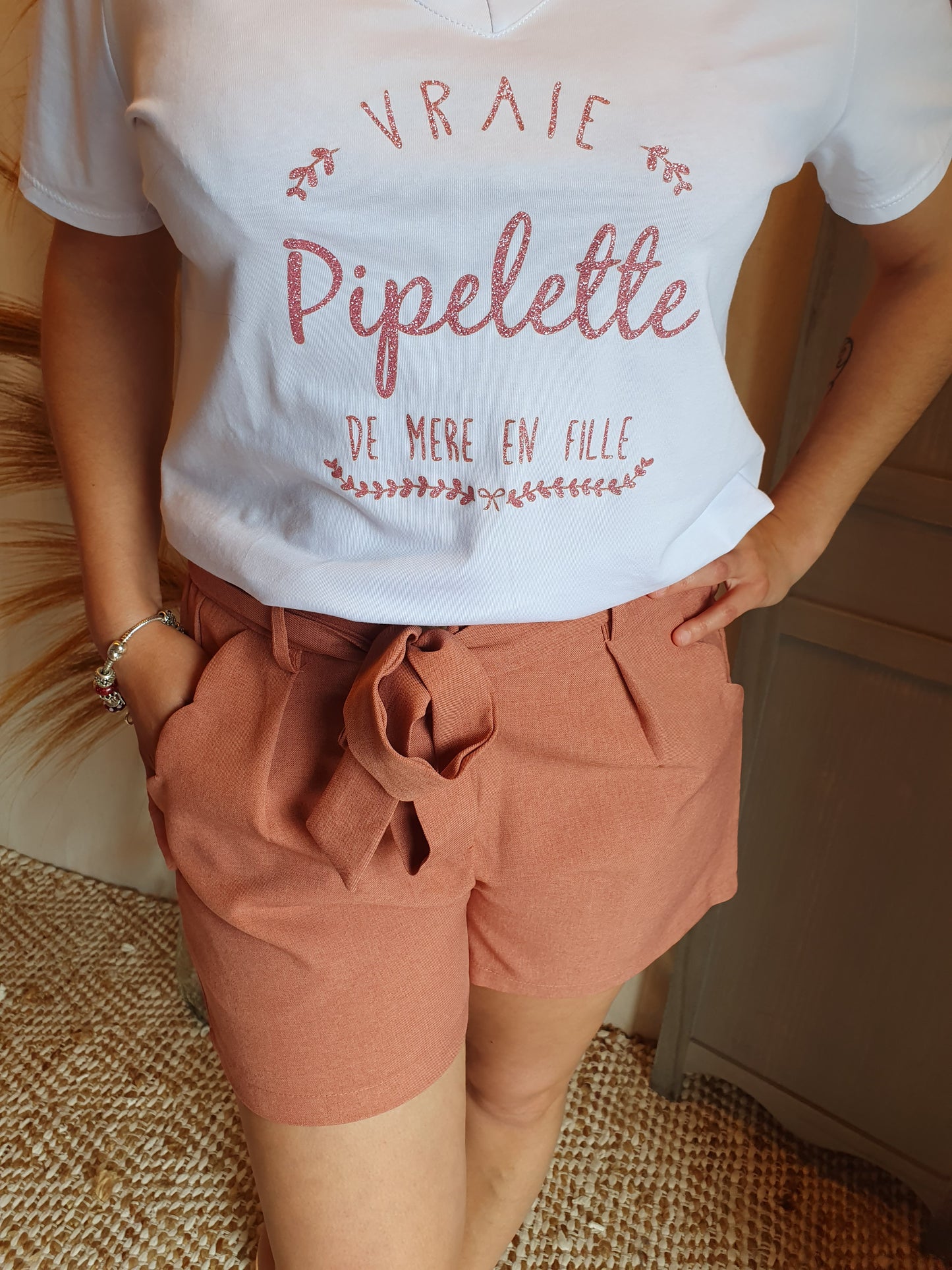 T-shirt "Pipelette" rose