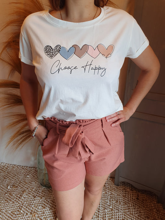 T-shirt " choose happy"