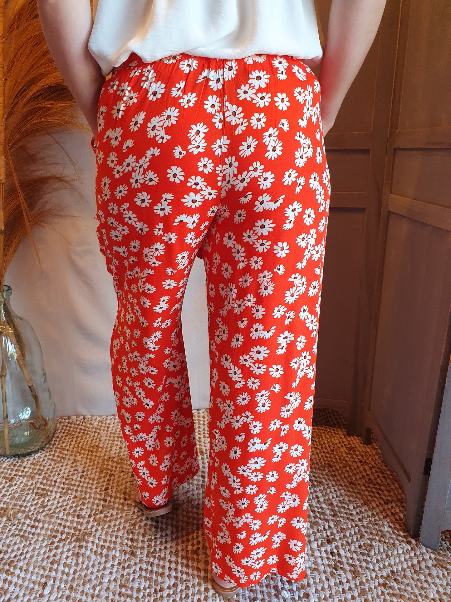 Pantalon "Daisy" rouge