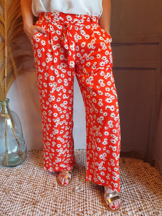 Pantalon "Daisy" rouge