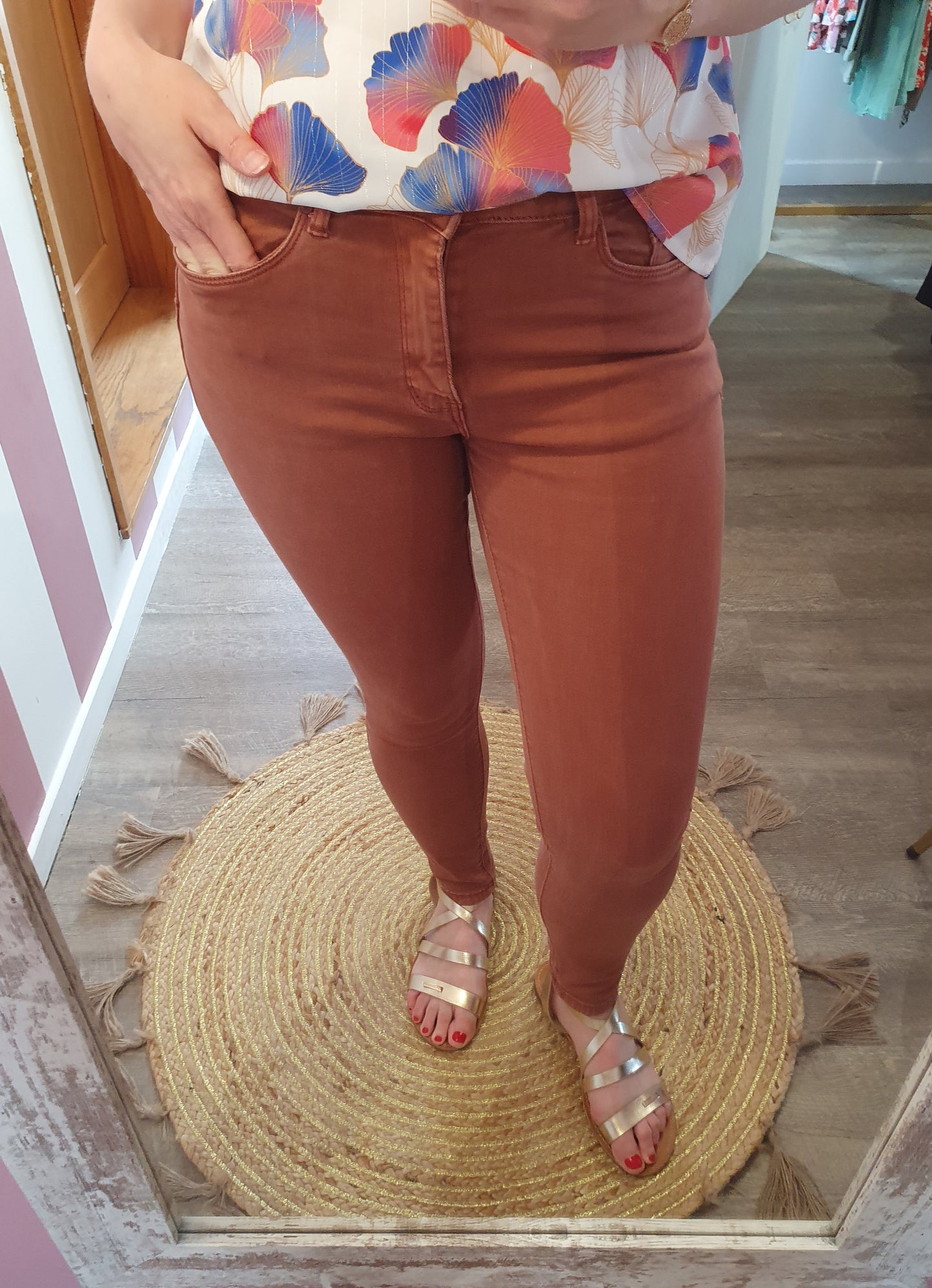 Pantalon "Nathan" brique