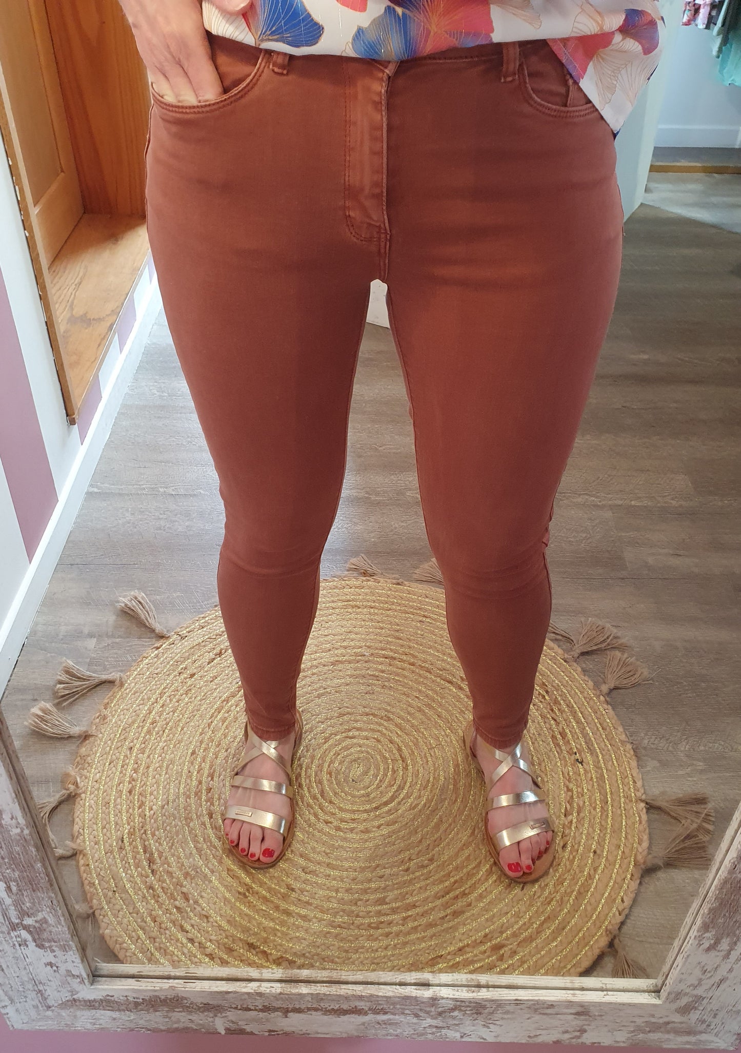 Pantalon "Nathan" brique