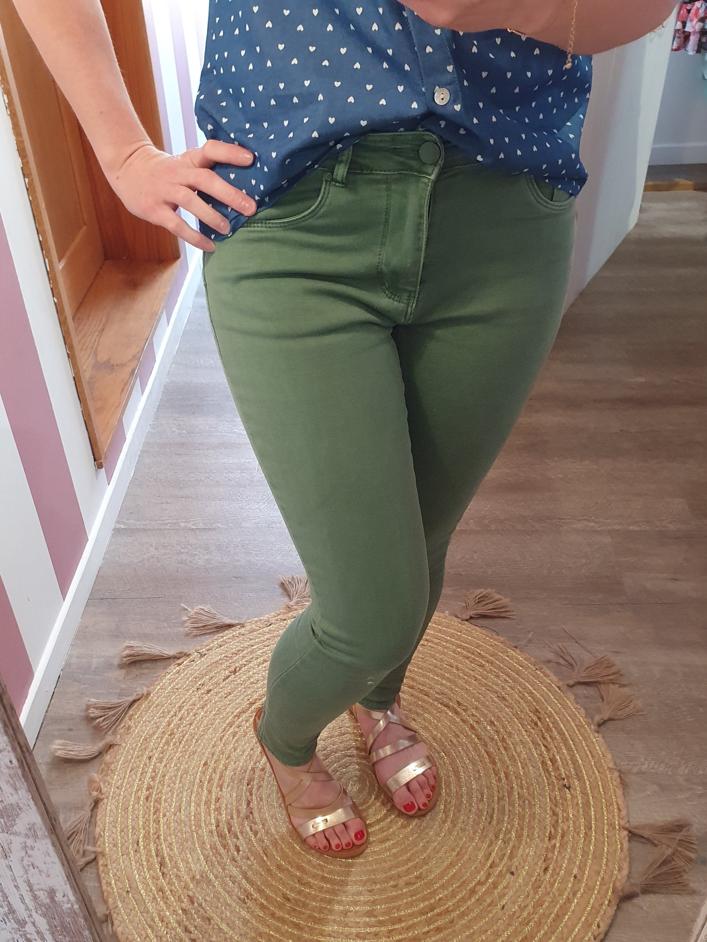 Pantalon "Nathan" vert clair