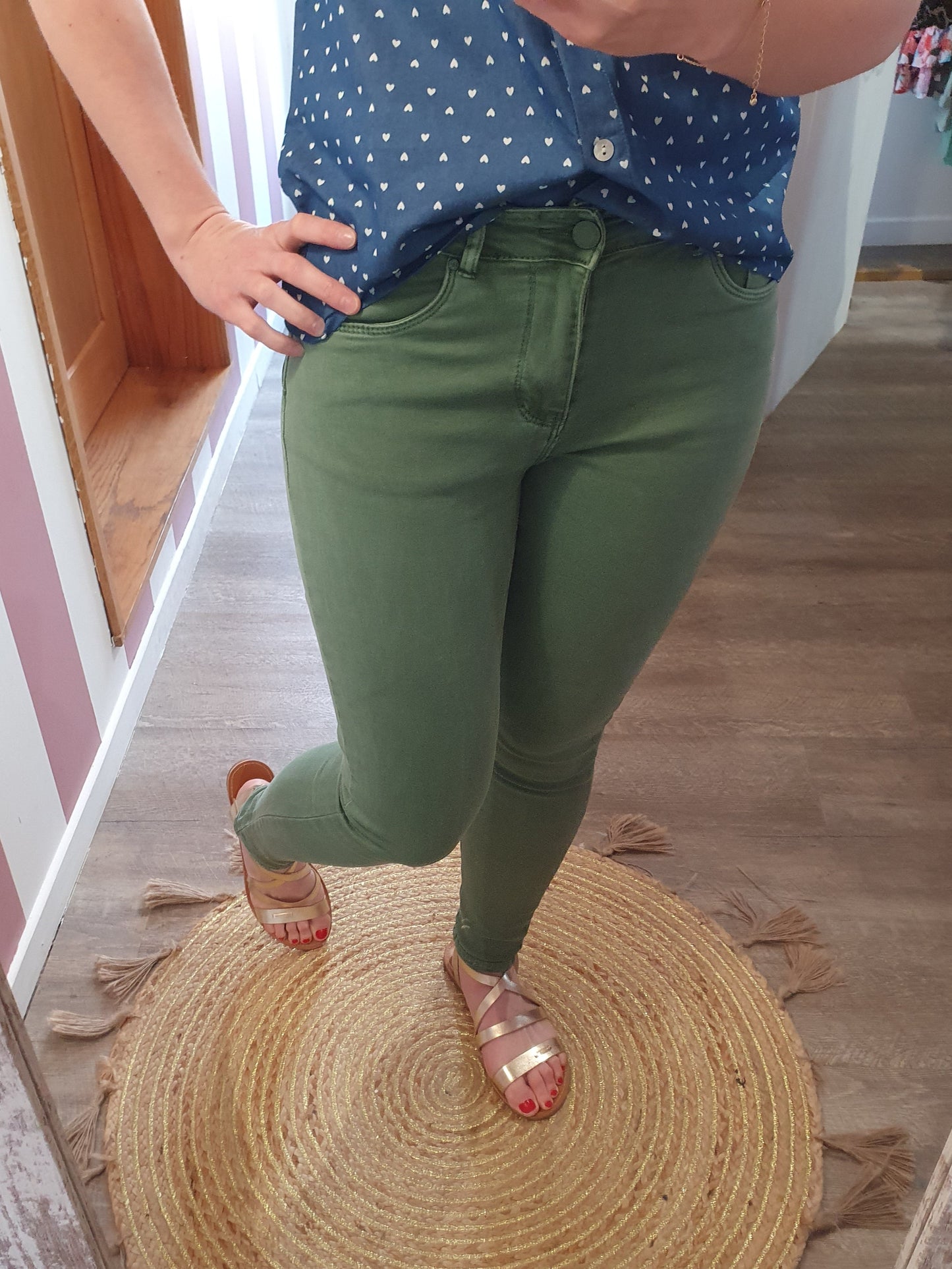 Pantalon "Nathan" vert clair