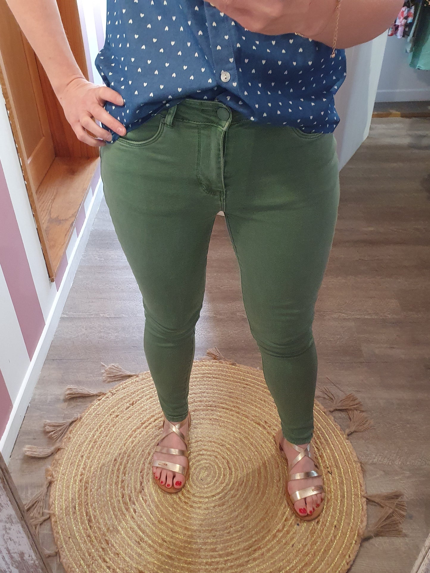 Pantalon "Nathan" vert clair