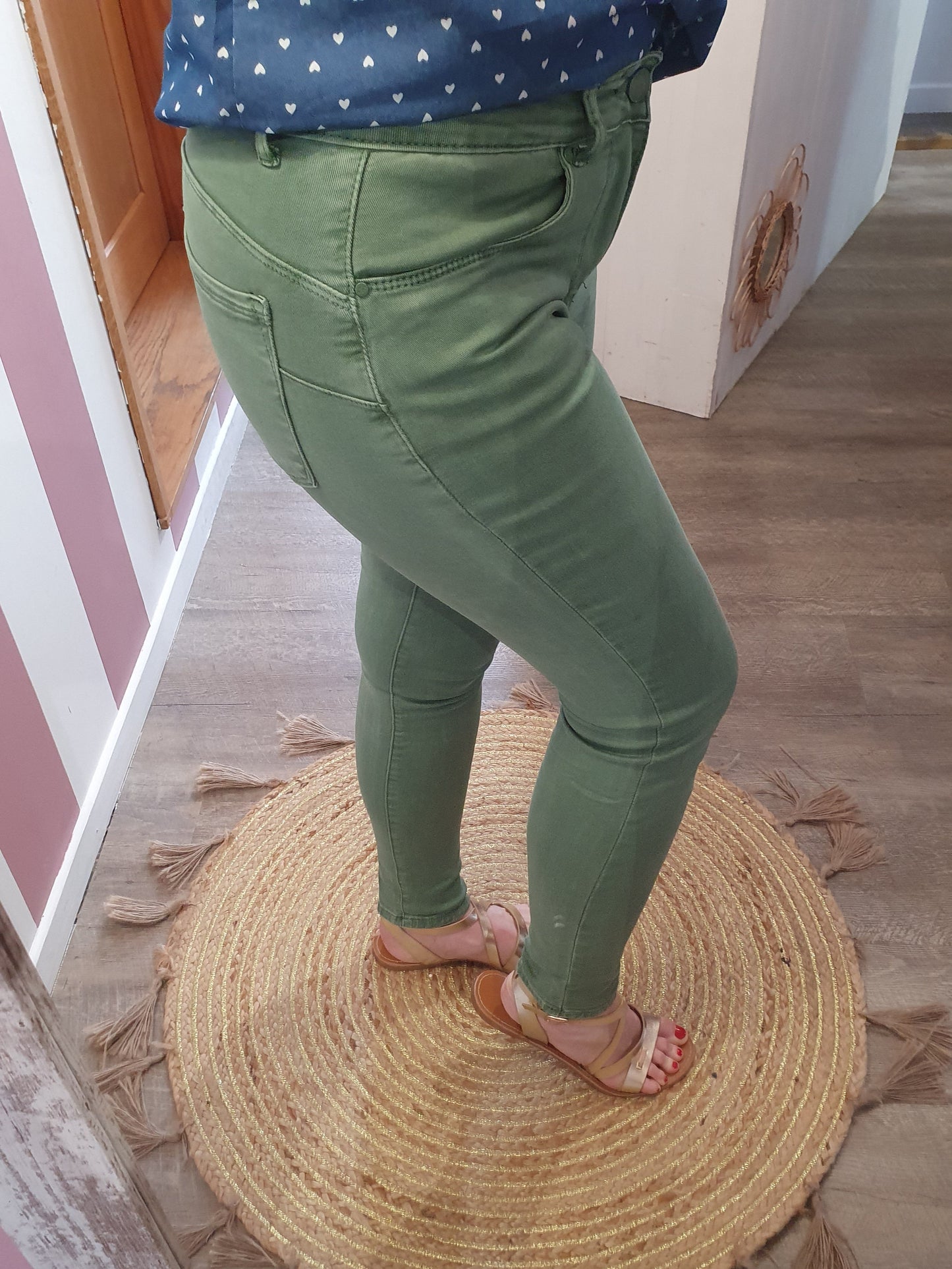 Pantalon "Nathan" vert clair