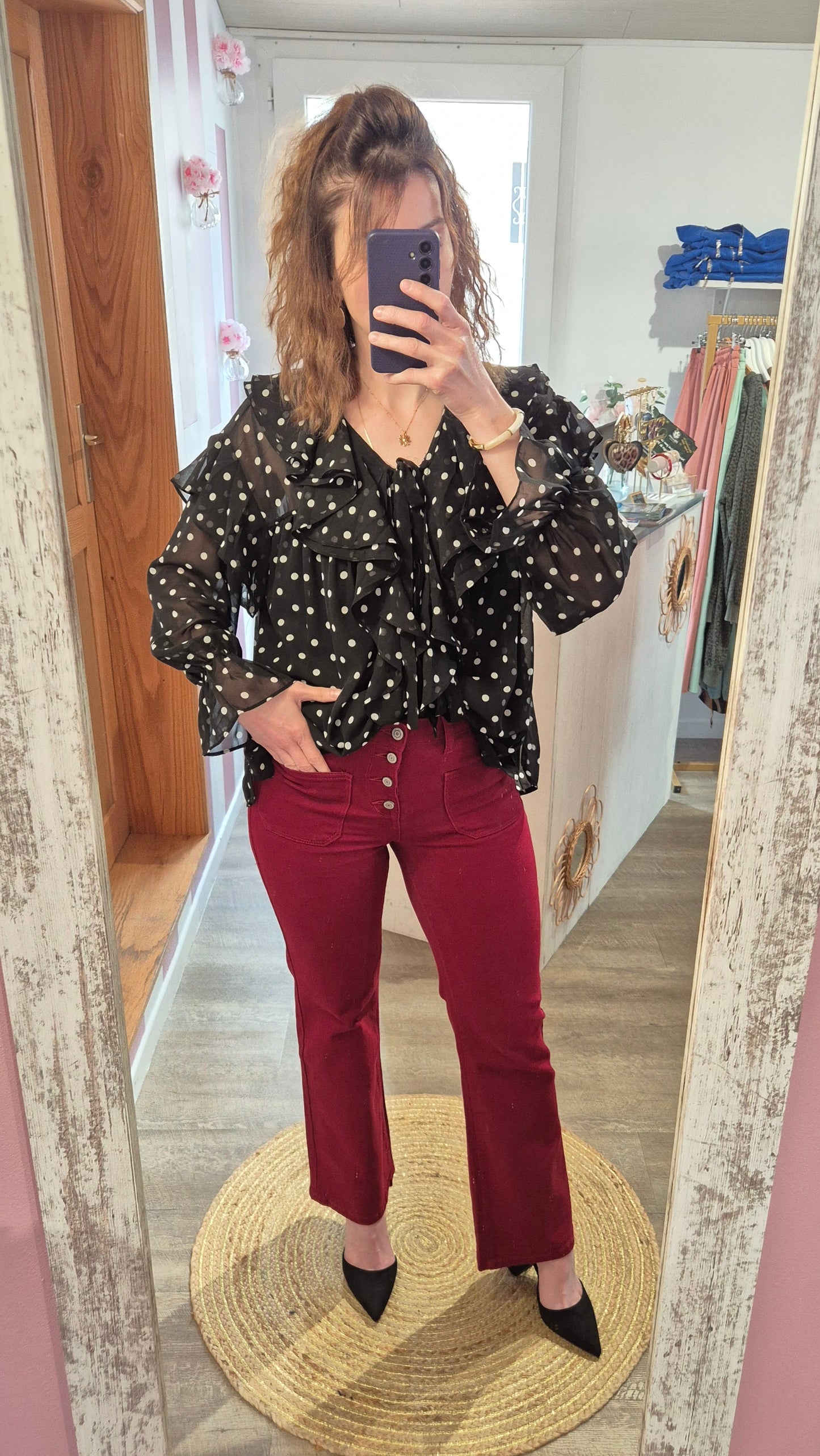 Pantalon "Léandre" Bordeaux