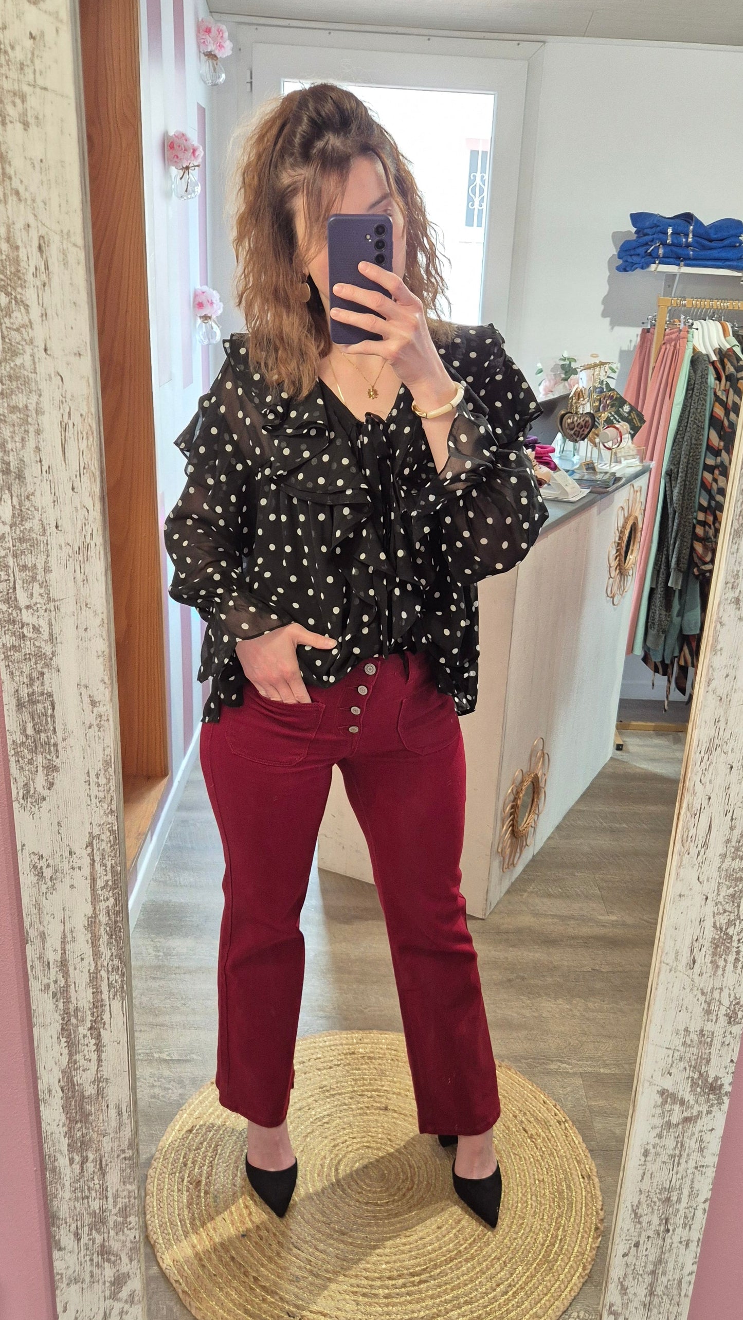 Pantalon "Léandre" Bordeaux