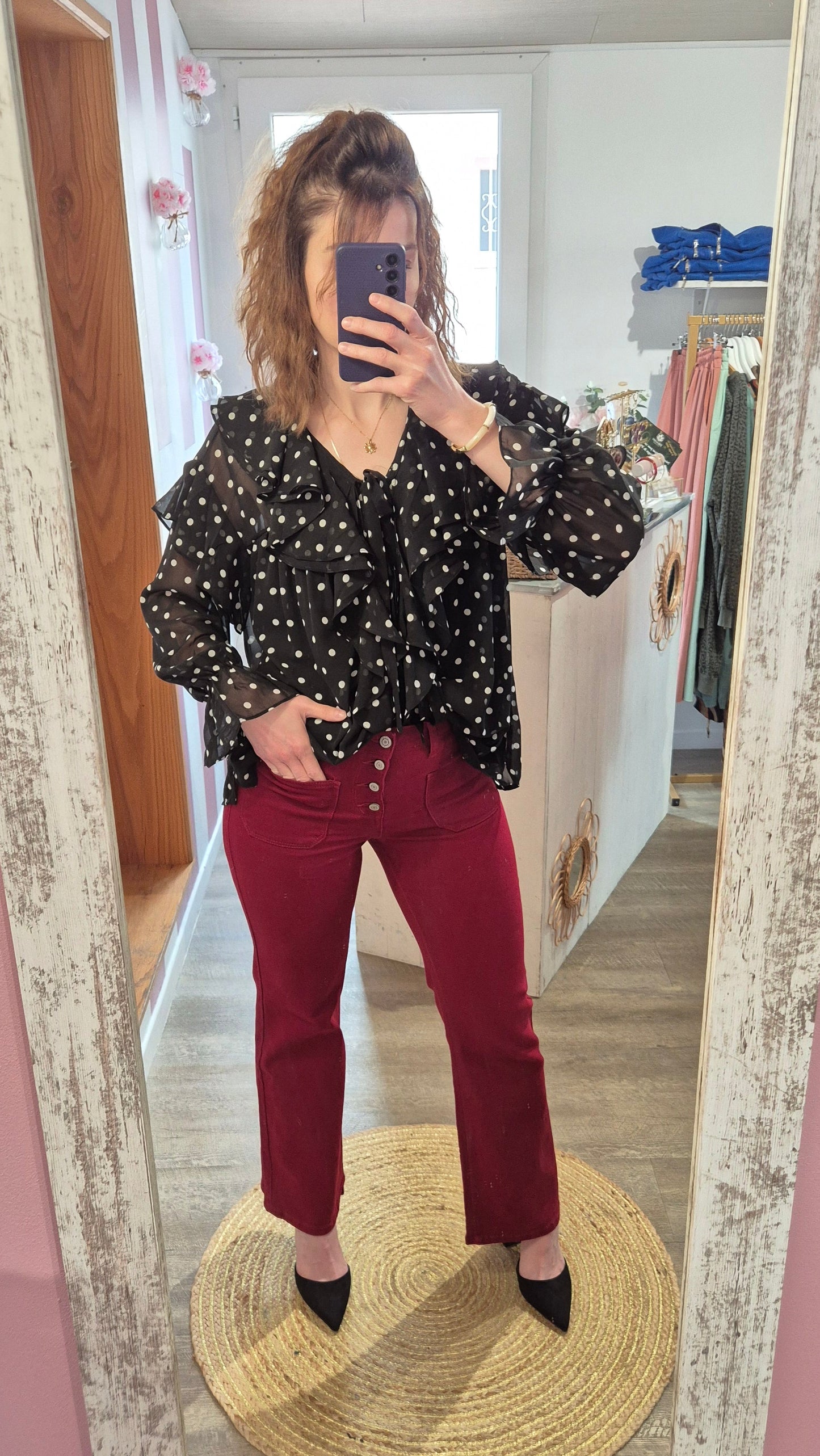 Pantalon "Léandre" Bordeaux