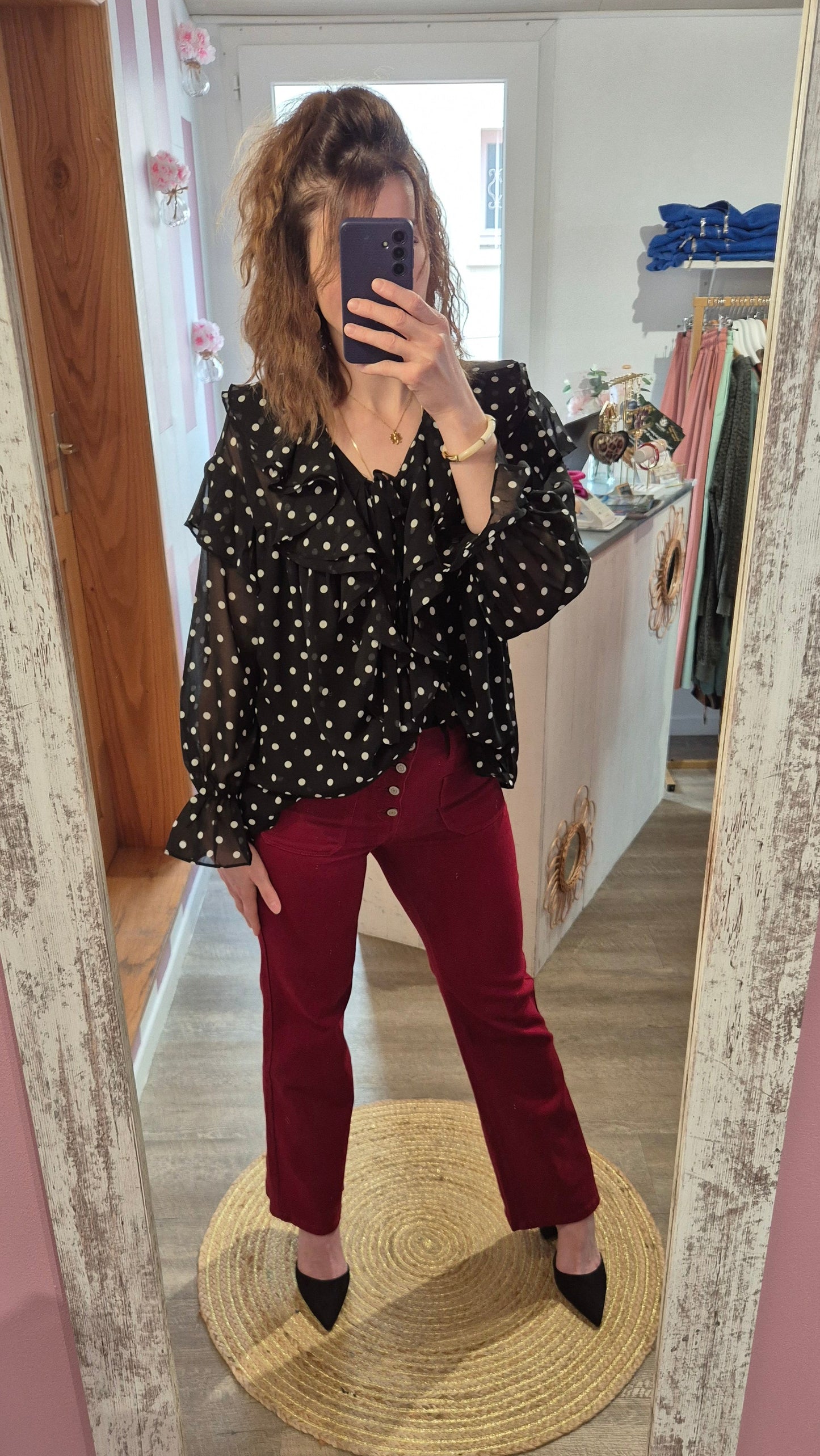 Pantalon "Léandre" Bordeaux