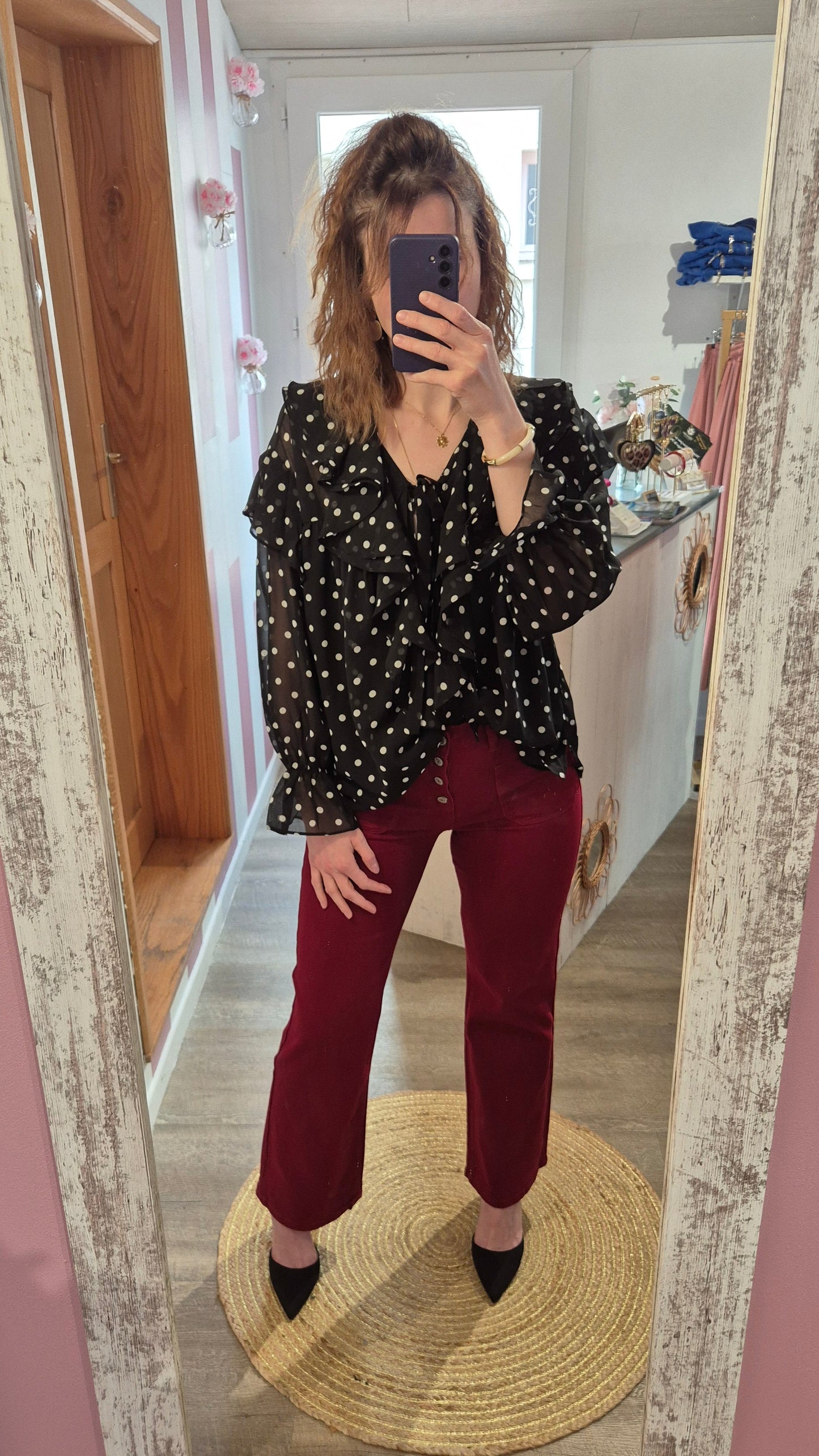 Pantalon "Léandre" Bordeaux