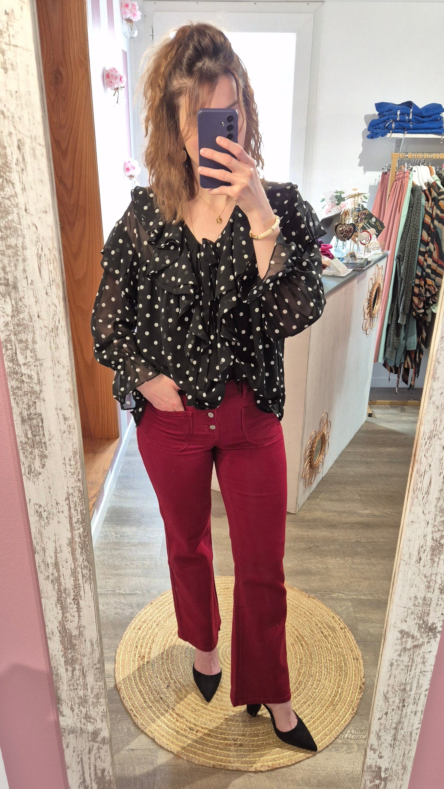 Pantalon "Léandre" Bordeaux