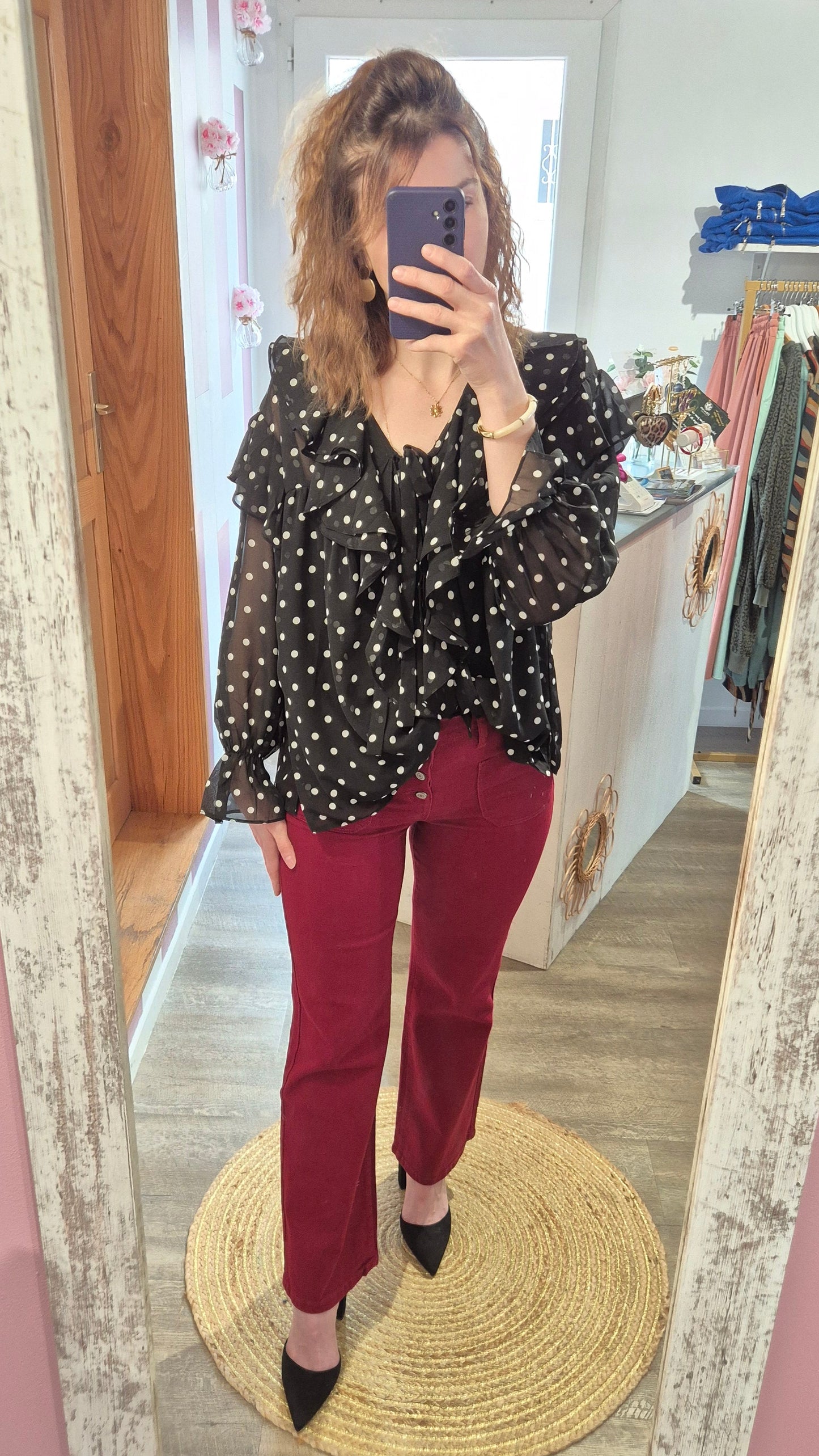 Pantalon "Léandre" Bordeaux