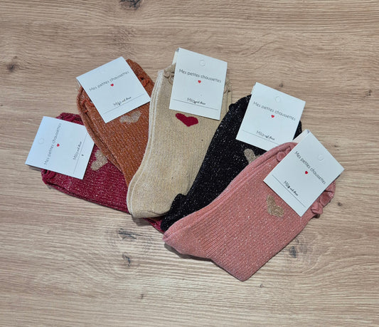 Chaussettes " Cœurs Scintillants "