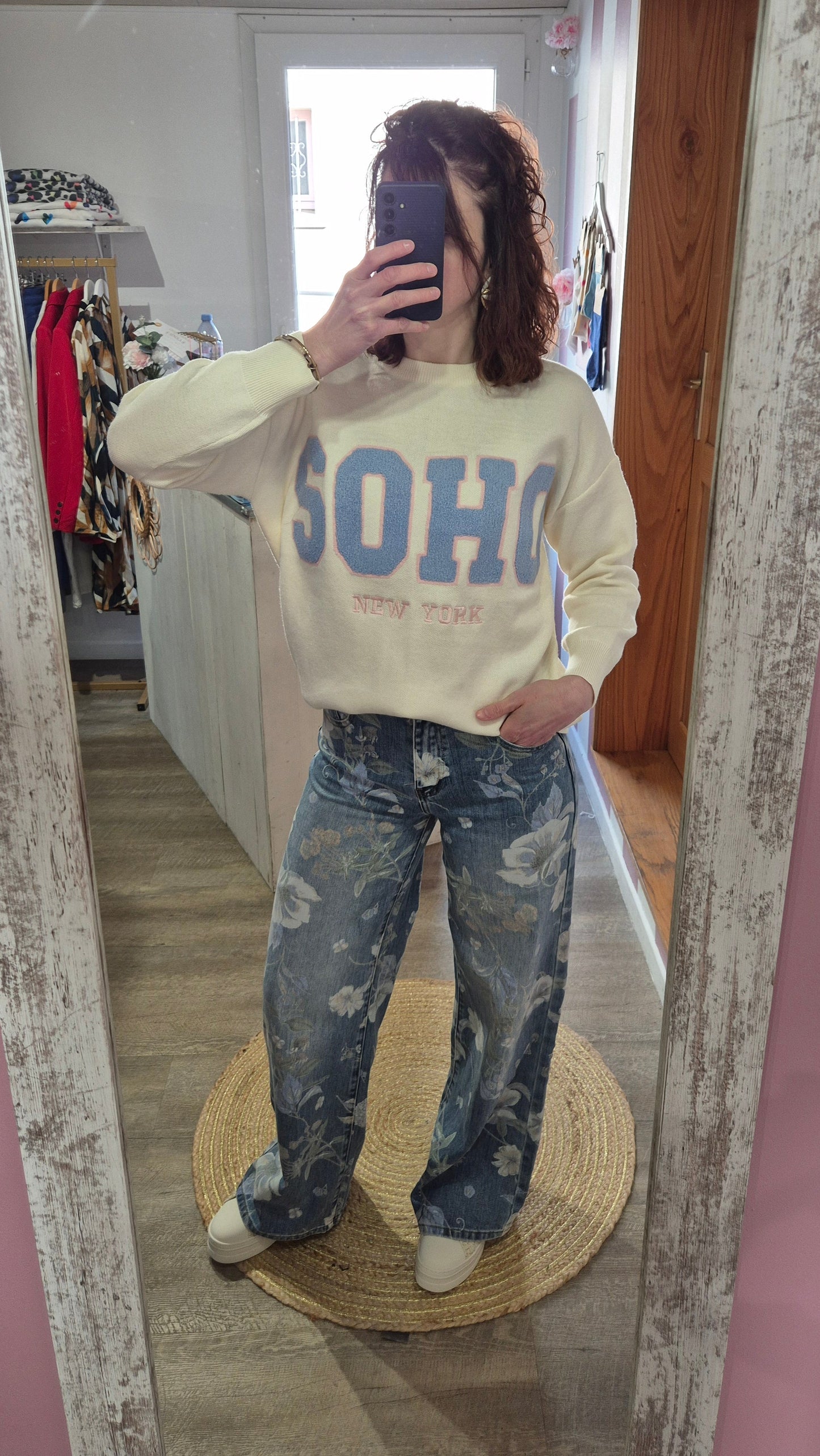 Pull "SOHO" bleu