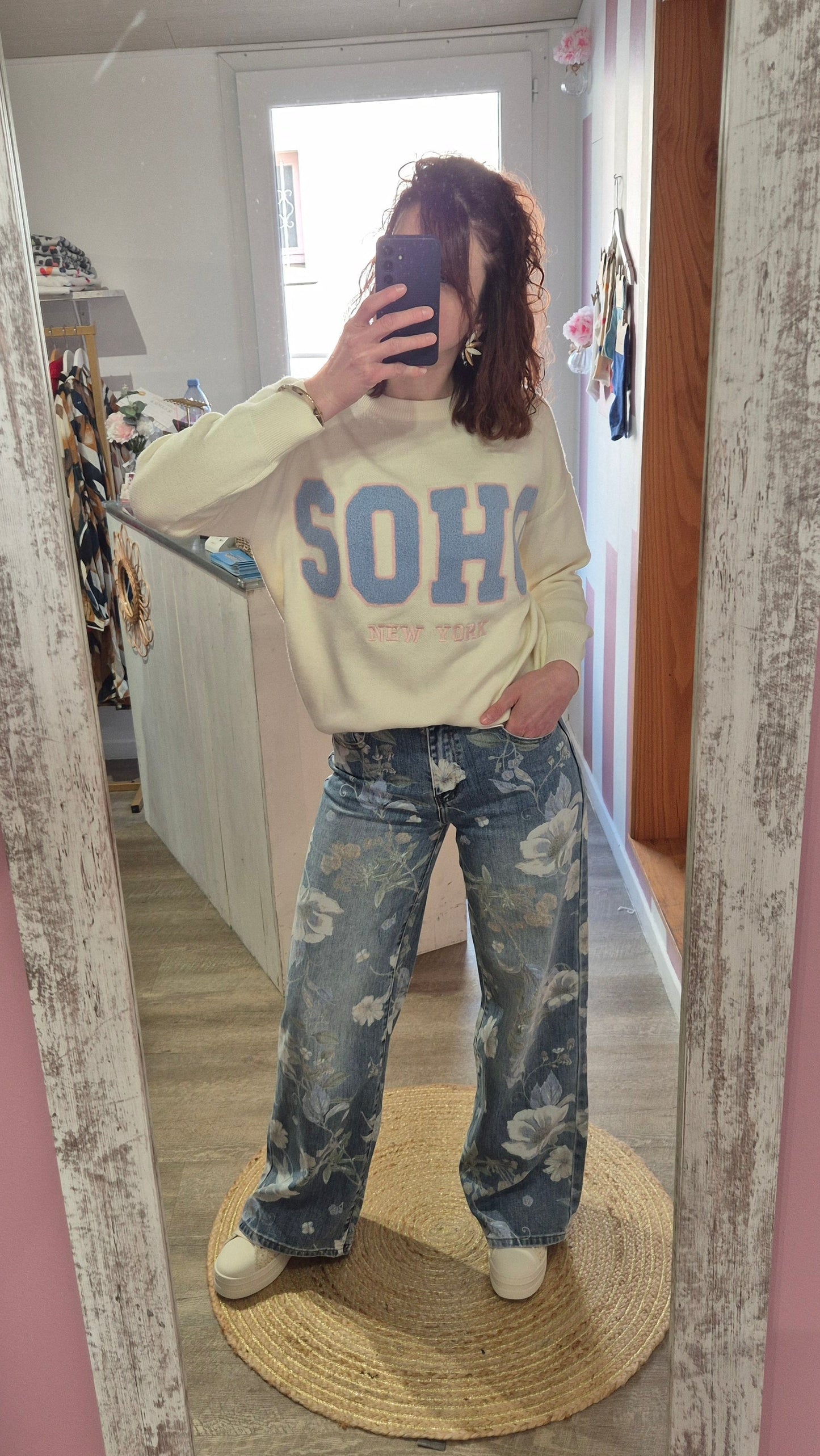 Pull "SOHO" bleu