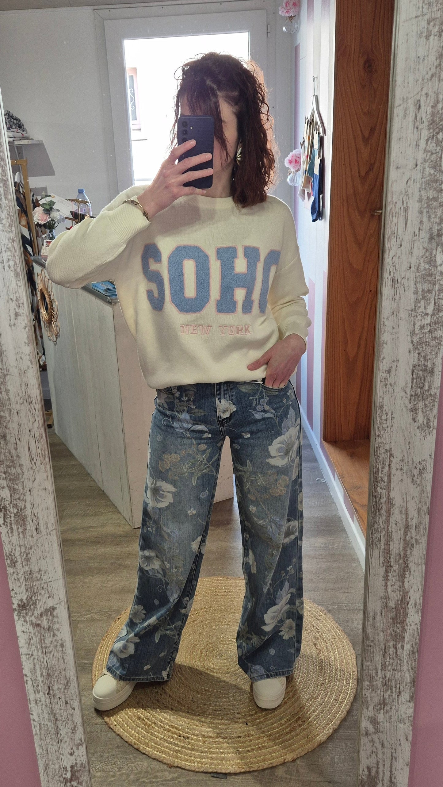 Pull "SOHO" bleu