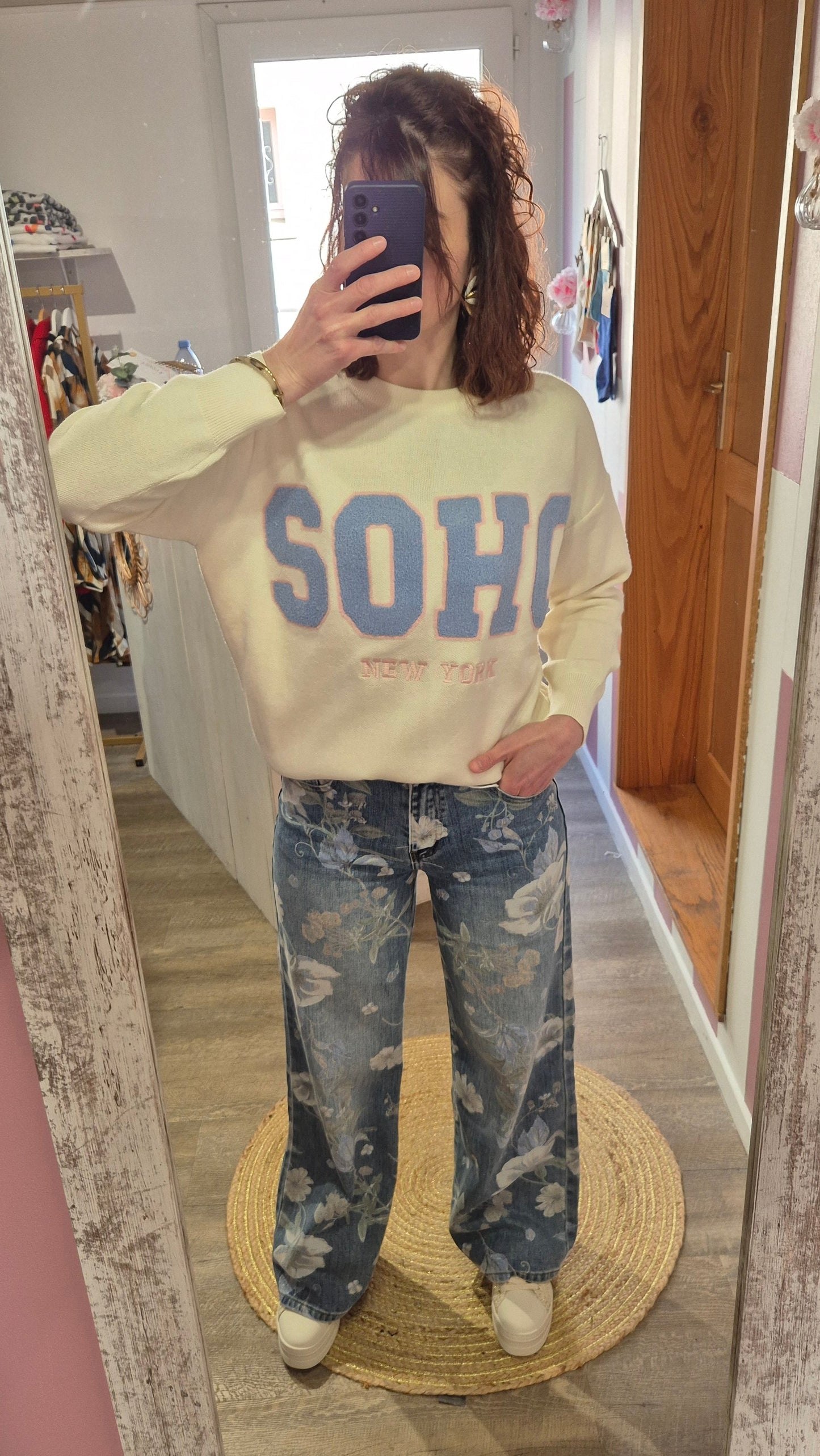 Pull "SOHO" bleu