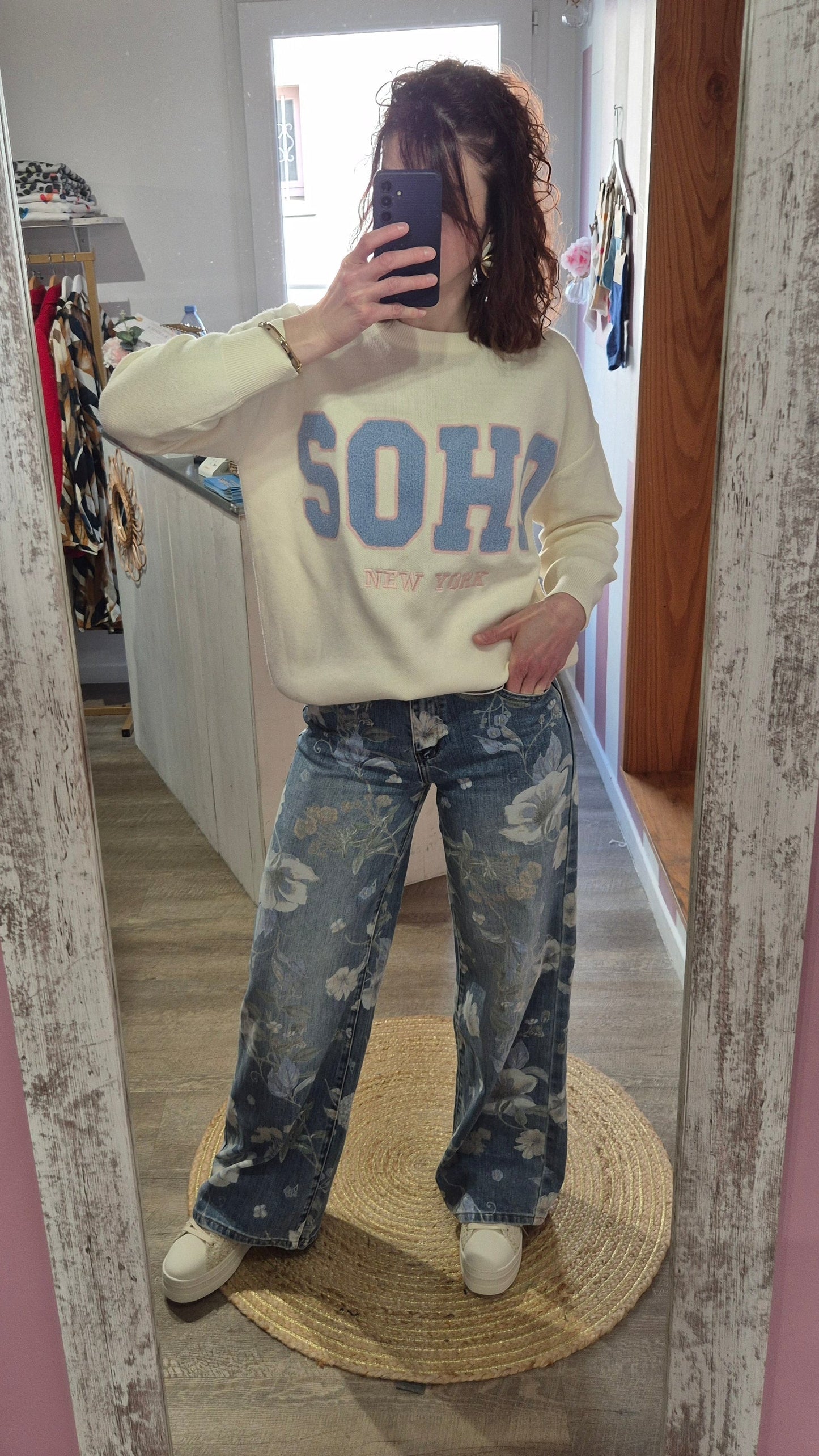Pull "SOHO" bleu