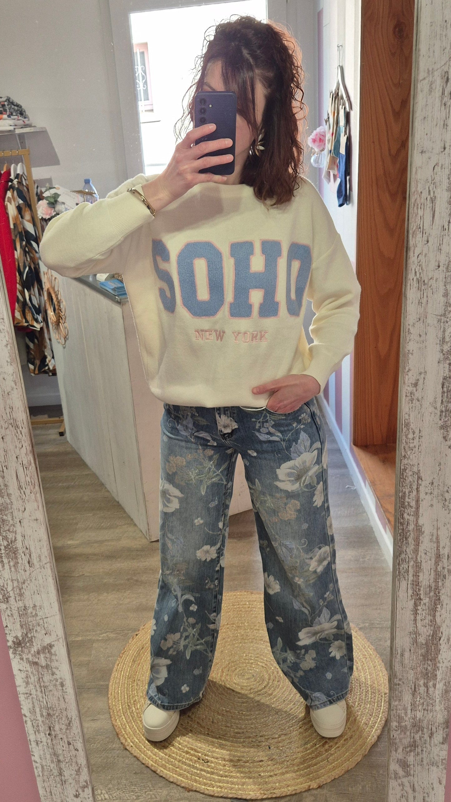 Pull "SOHO" bleu