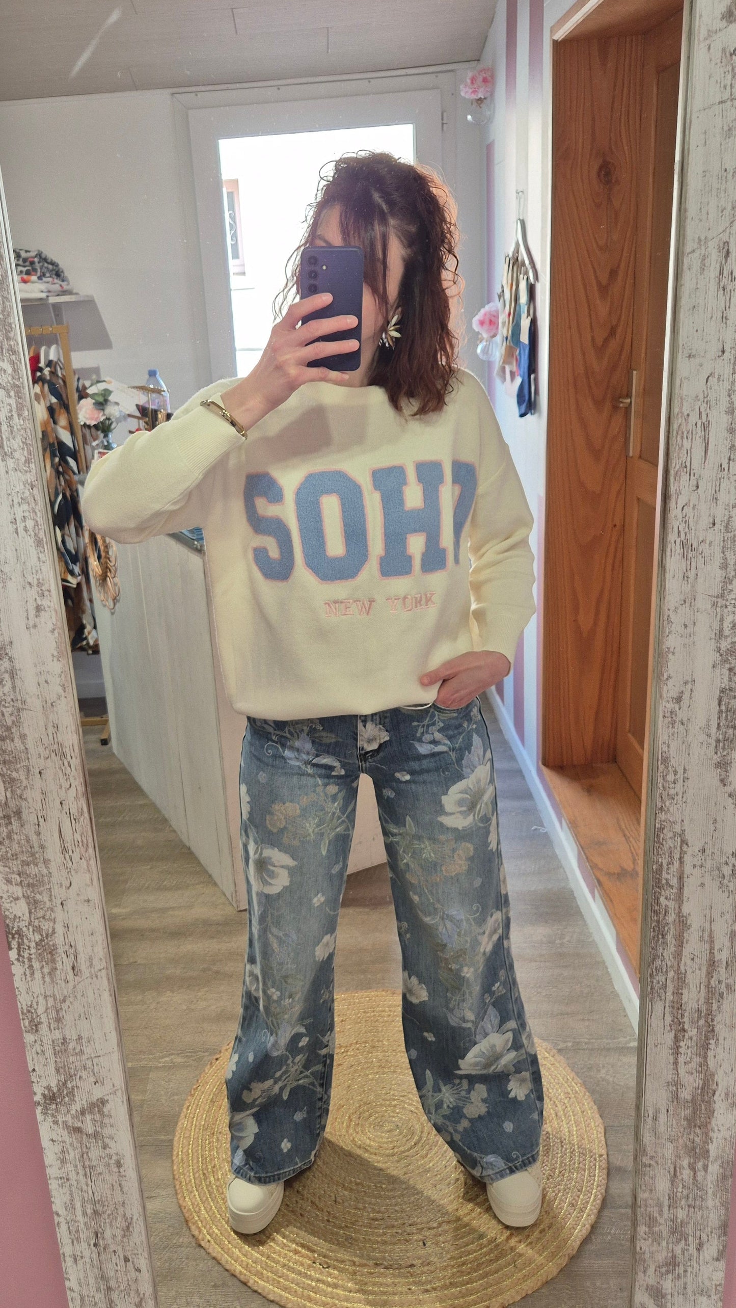 Pull "SOHO" bleu