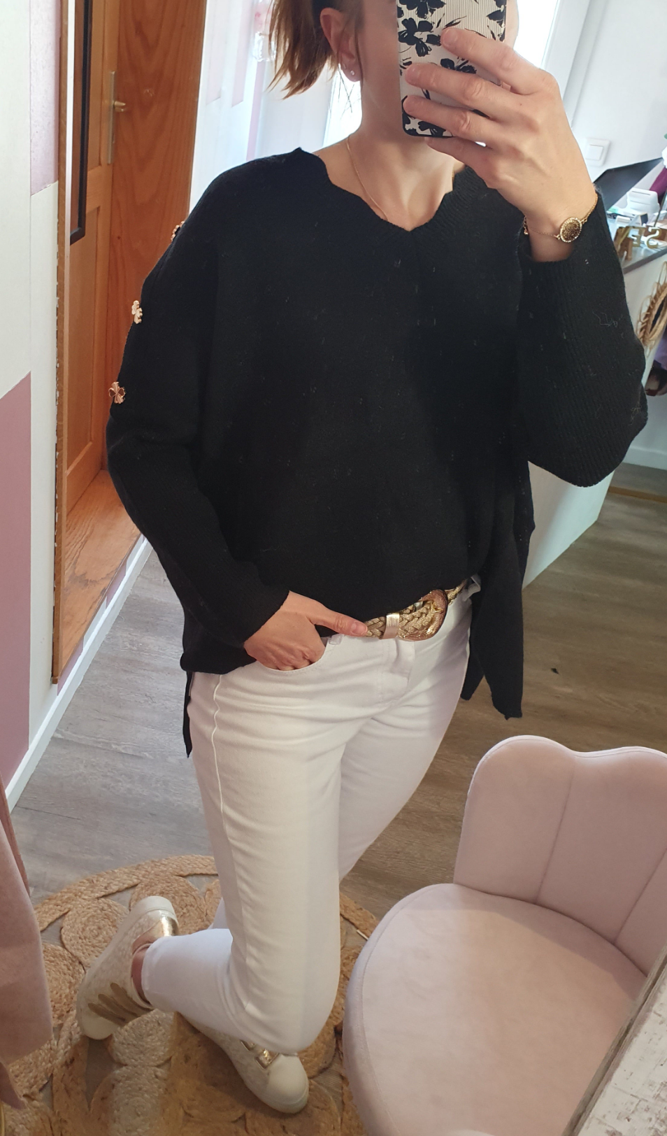 Pull "Camille" noir