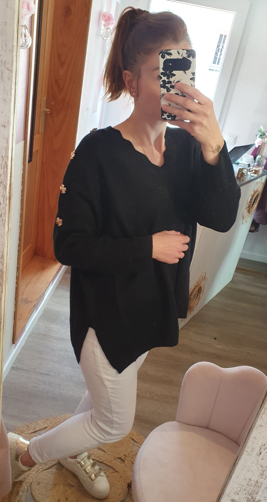 Pull "Camille" noir