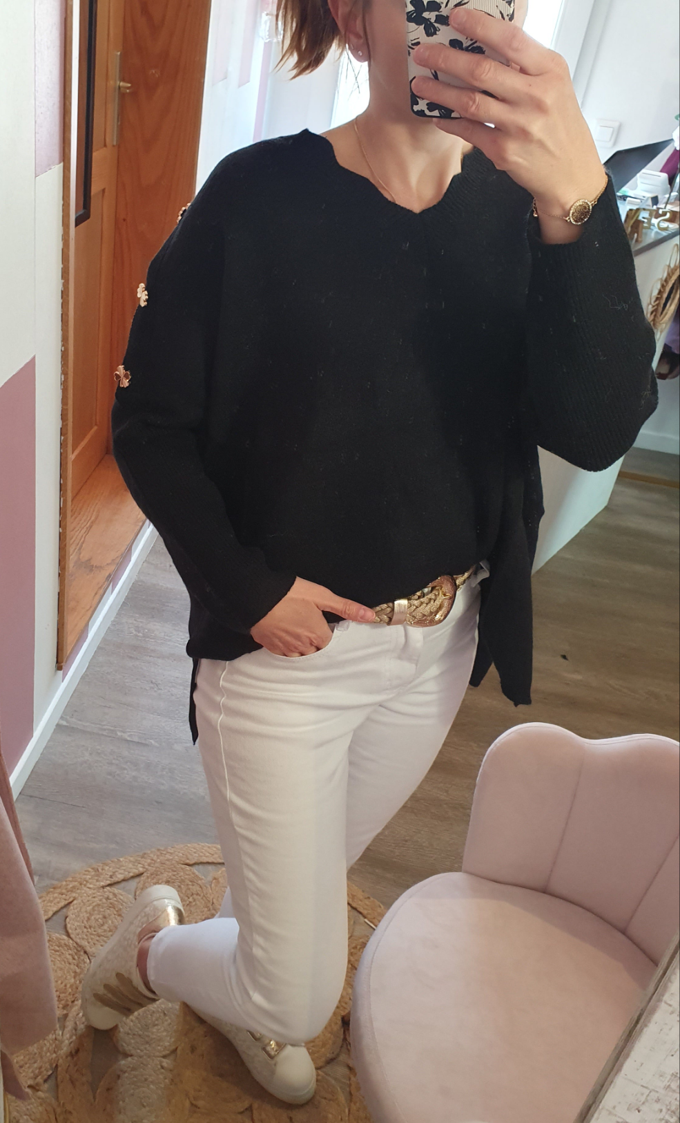 Pull "Camille" noir