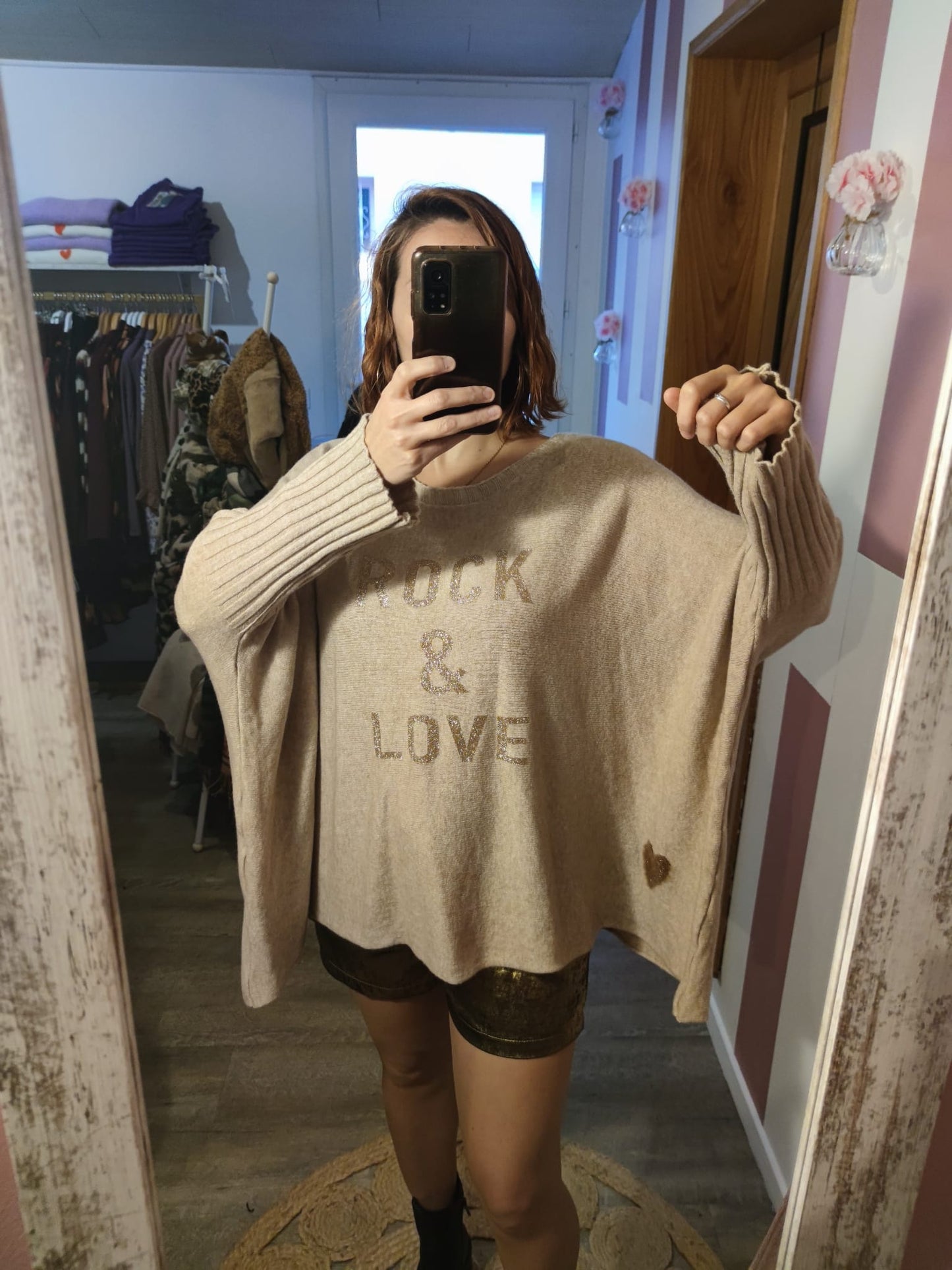 Pull "Rock & Love " beige