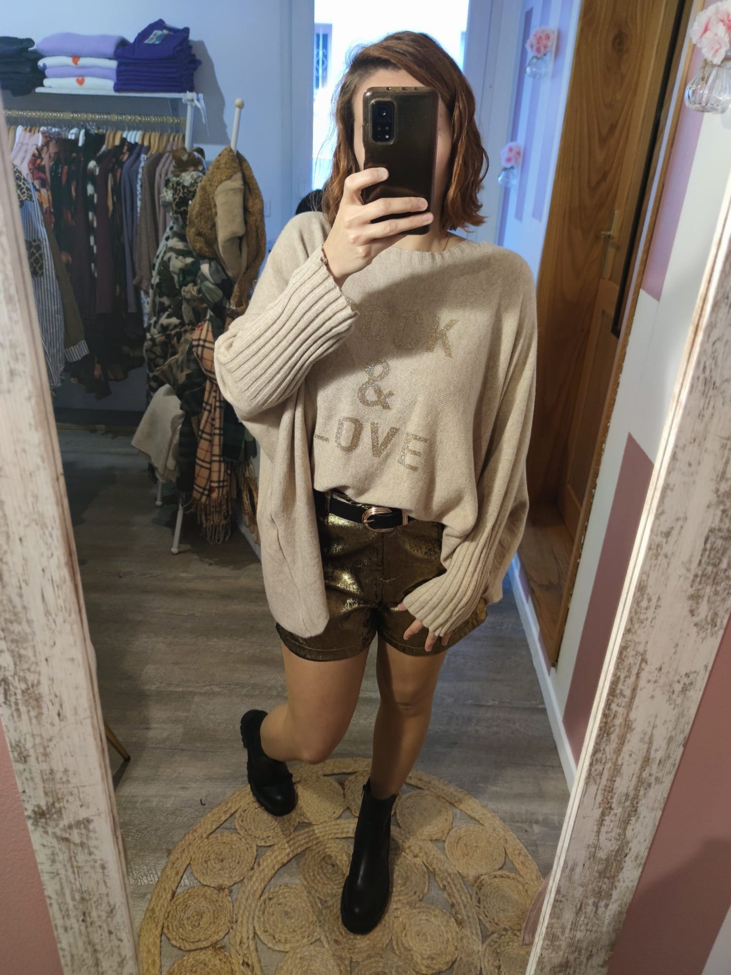 Pull "Rock & Love " beige