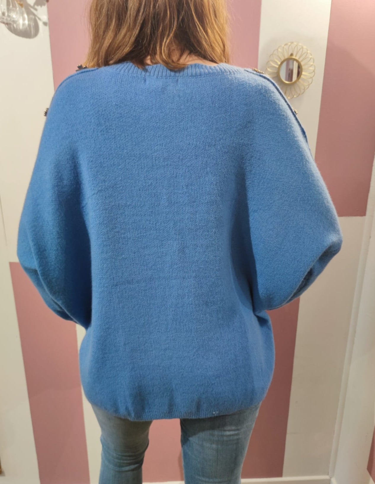 Pull "Camille" bleu